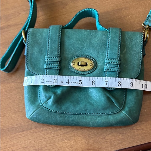 Fossil Turquoise Leather Crossbody Bag - Picture 10 of 11